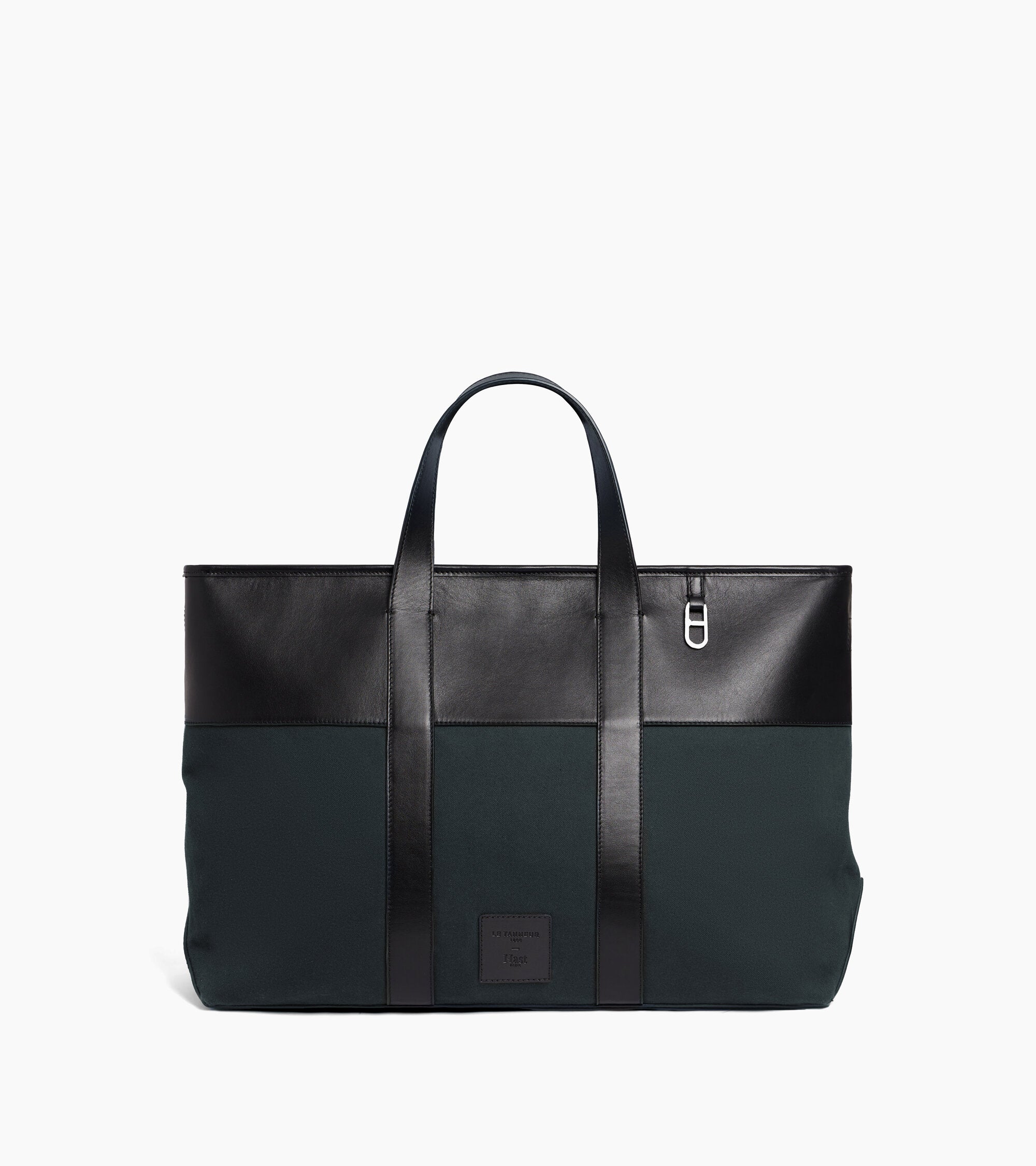 Bolso cabás para llevar en la mano Le Tanneur x HAST de piel lisa y lona de algodón