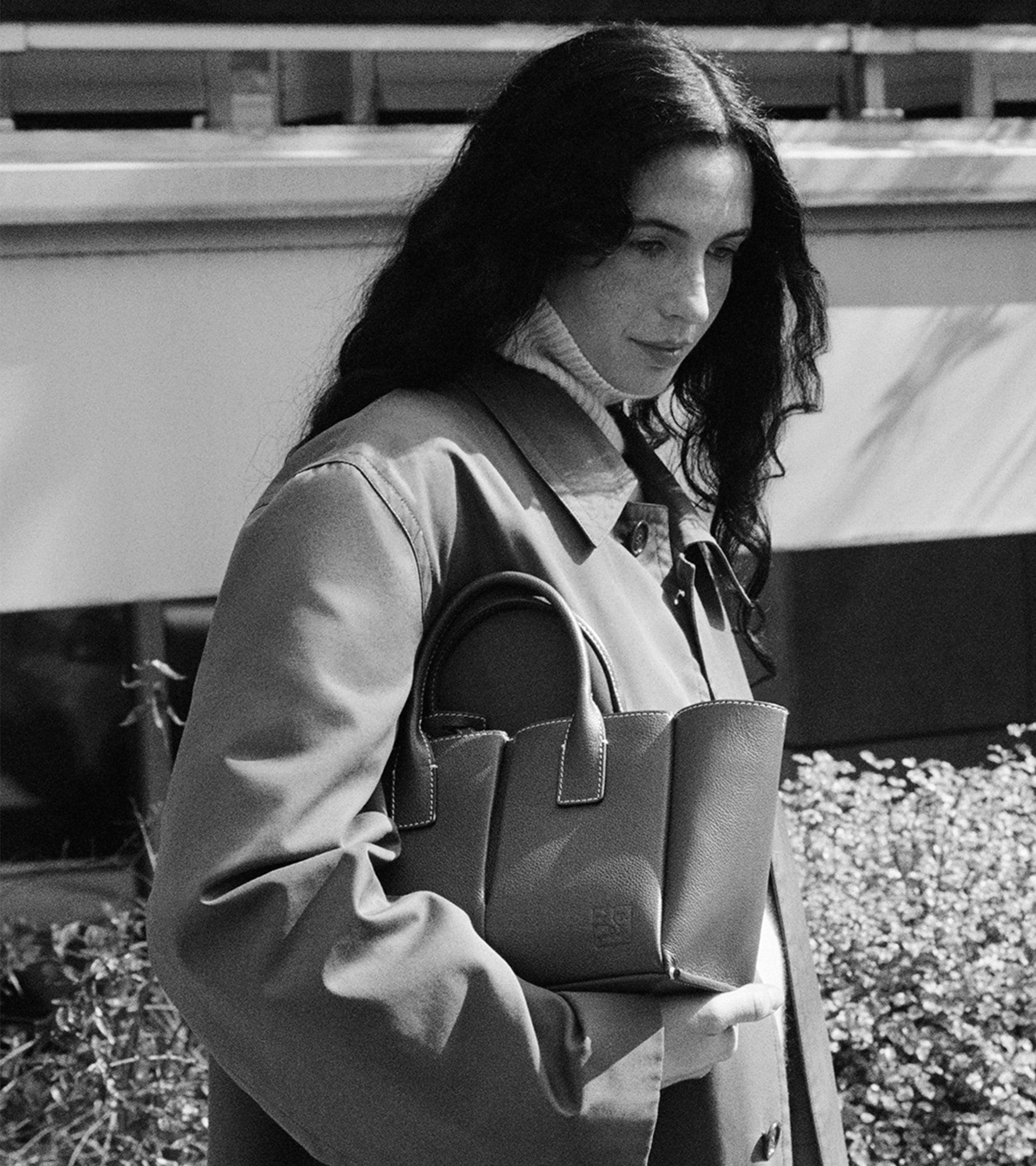 Petit sac à main Elena en cuir grainé