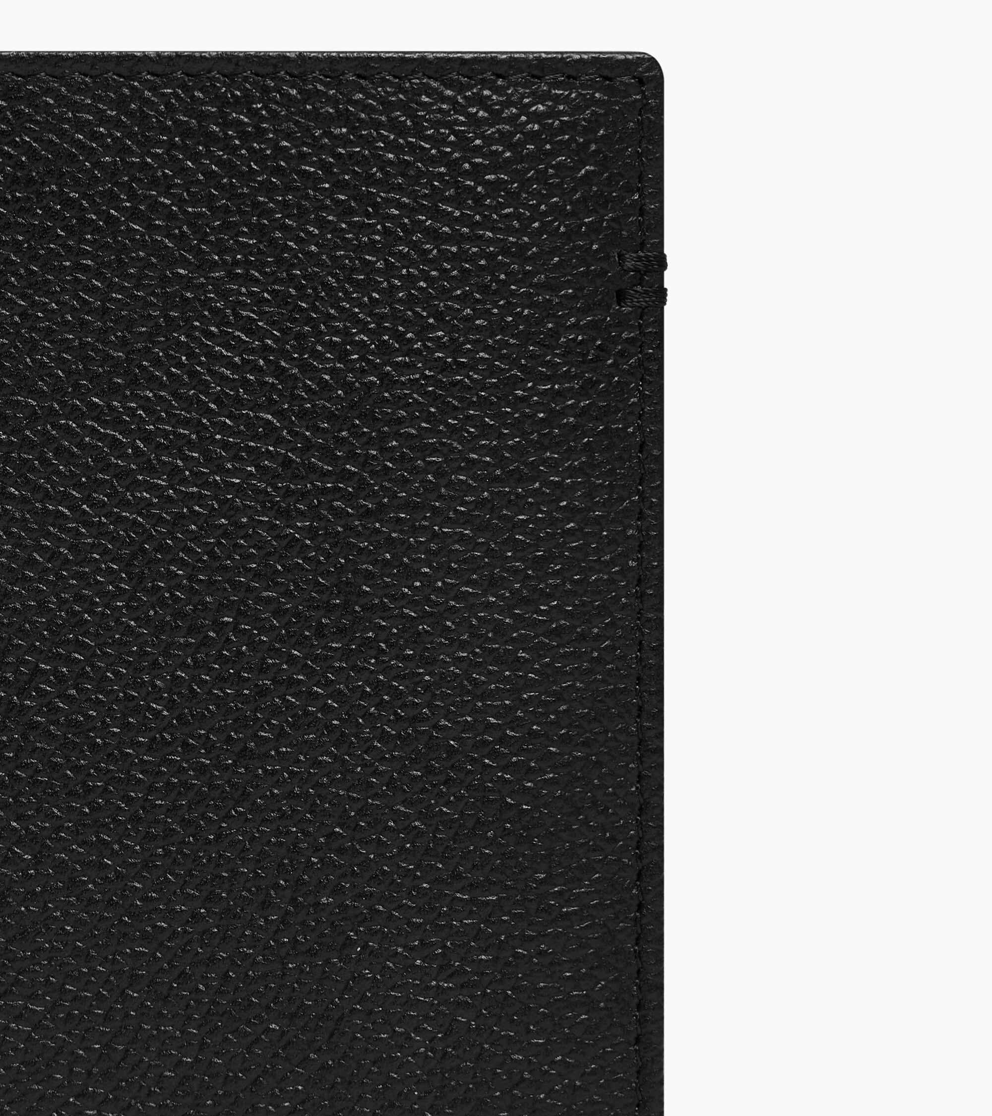 Cartera vertical mediana de dos secciones con cremallera Lucien de piel granulada
