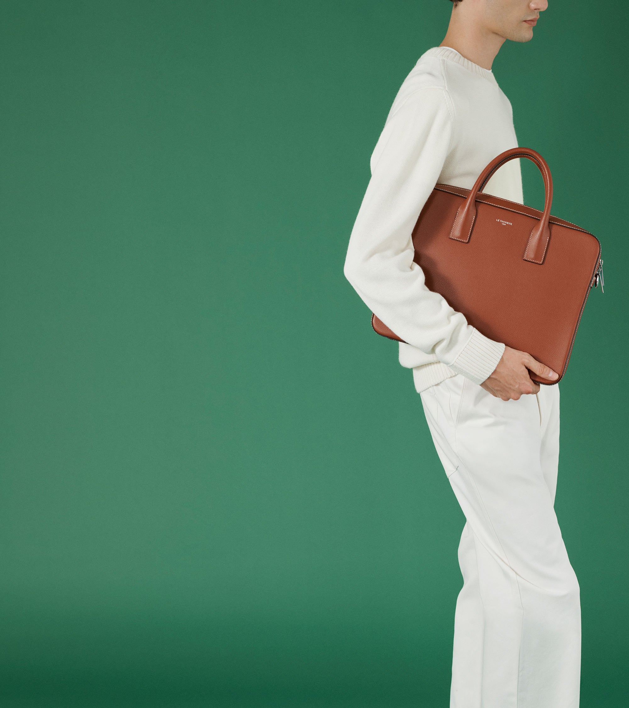 Porte documents 14" Emile en cuir grainé