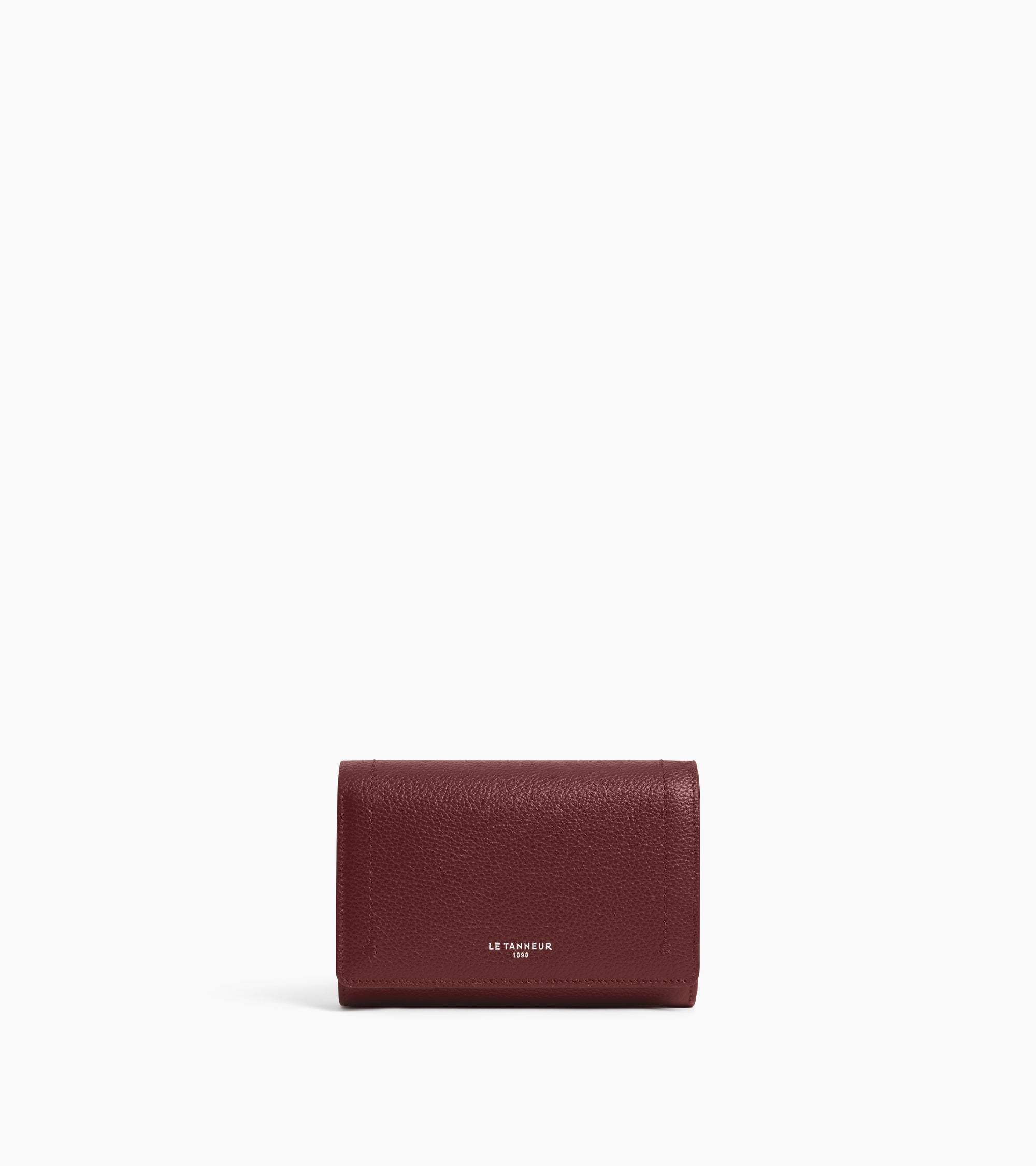 Cartera pequeña con solapa Louison de piel granulada