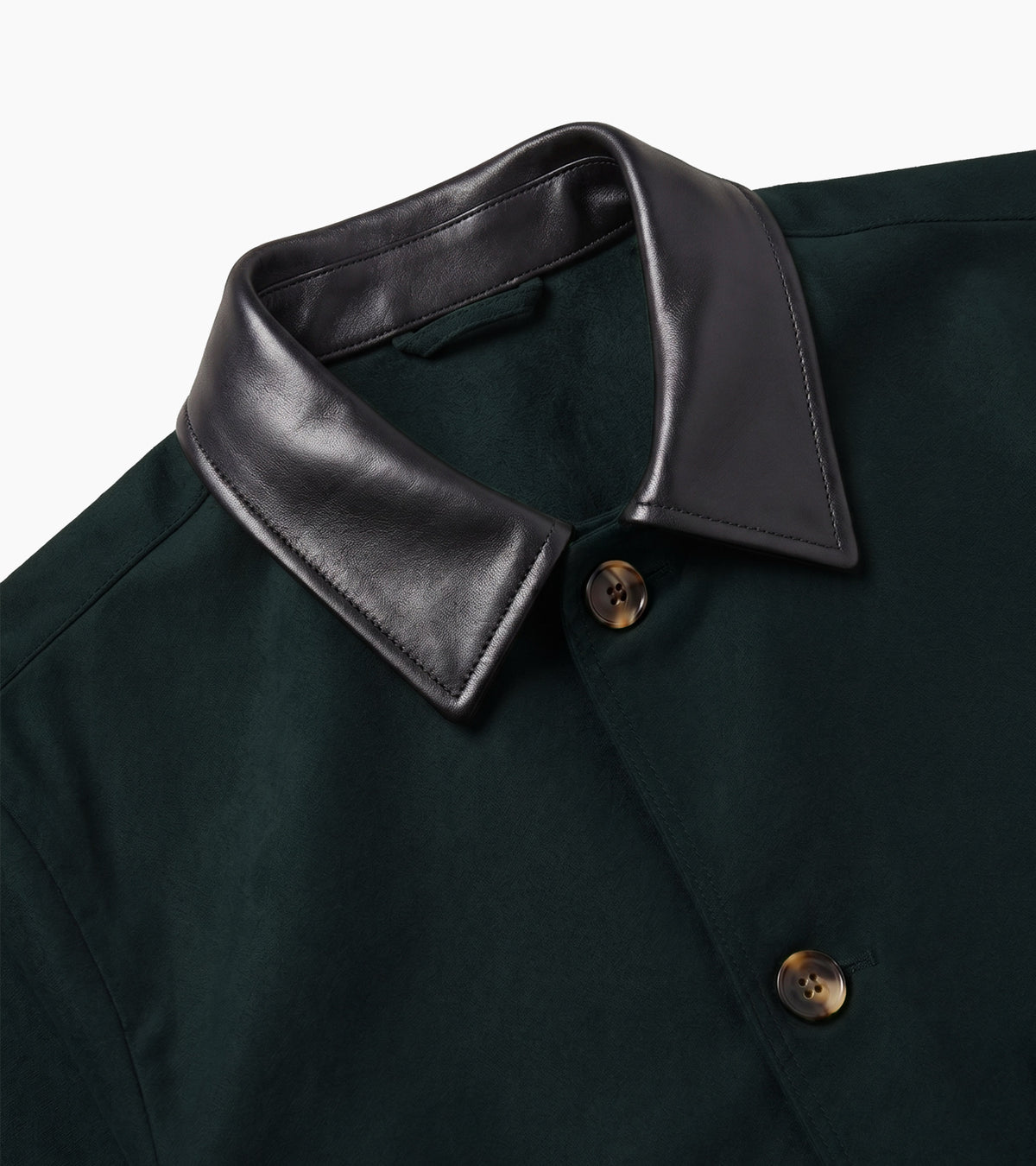 Chaqueta Le Tanneur x HAST de piel lisa y lona de algodón