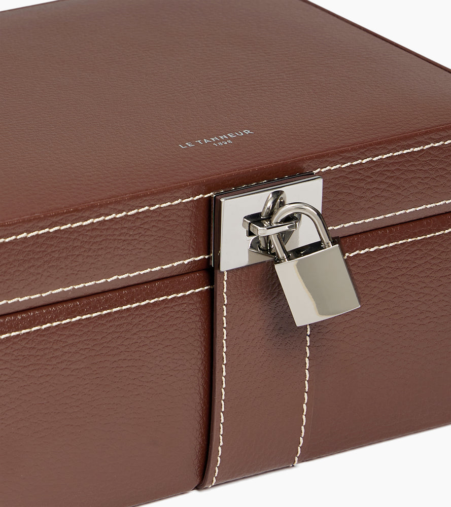 Boîte à bijoux moyen modèle en cuir