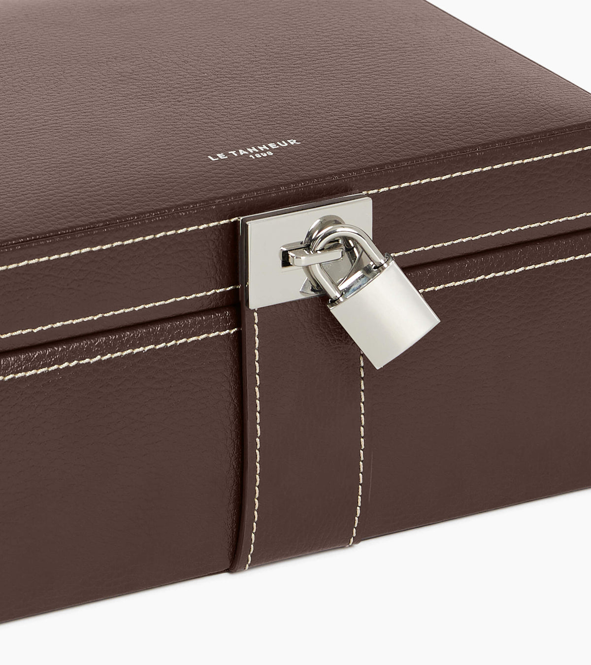 Medium jewelry box in leather