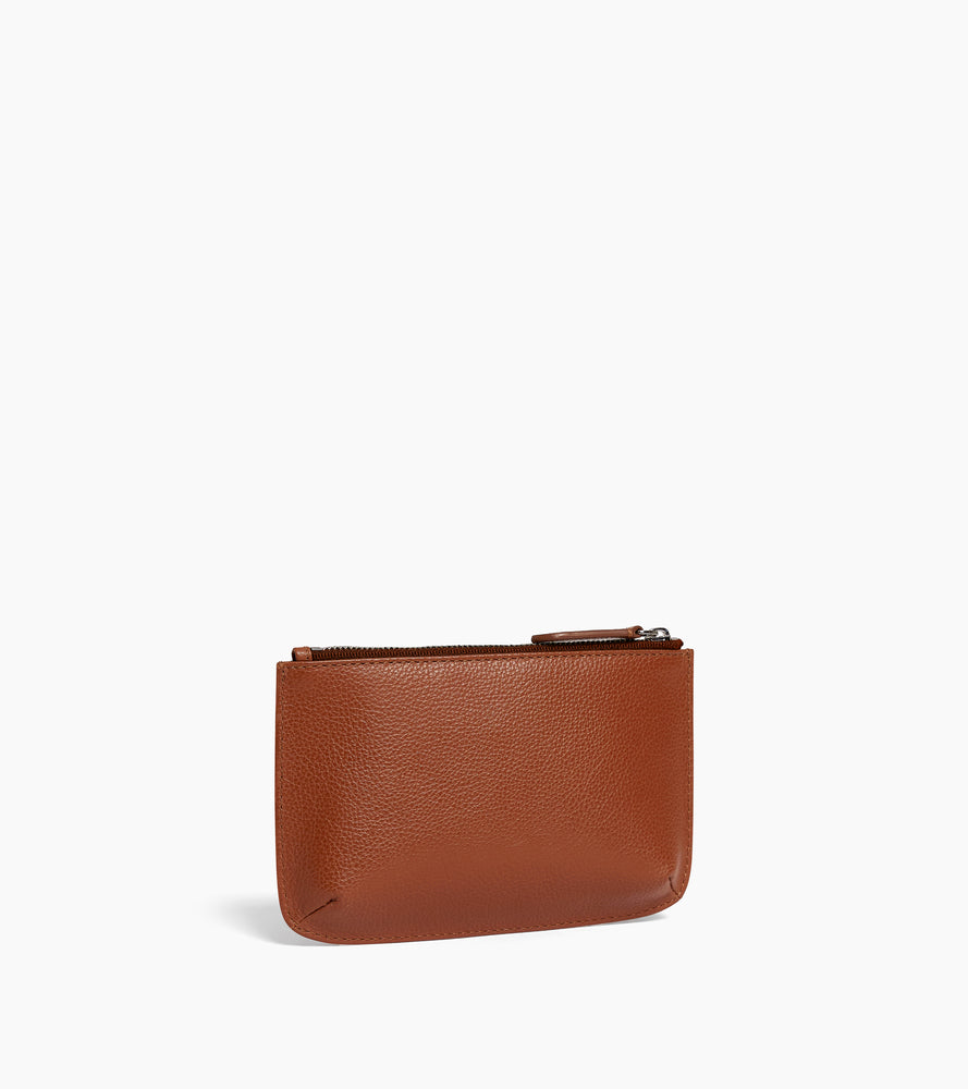 Estuche pequeño CCA de cuero con cremallera