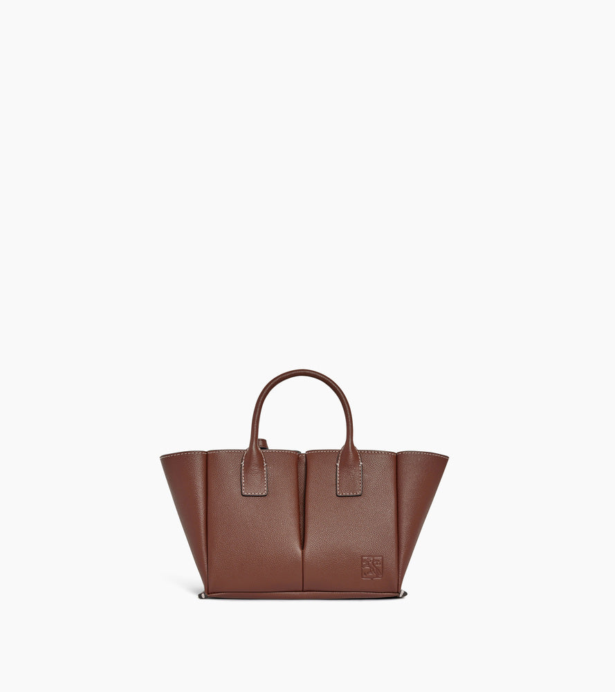 Kleine Elena-Handtasche aus genarbtem Leder