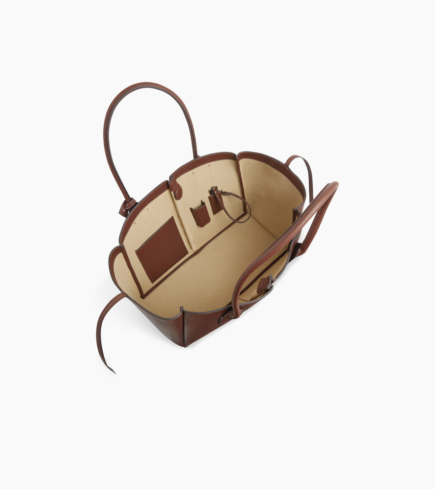 Grand sac cabas Elena en cuir grainé