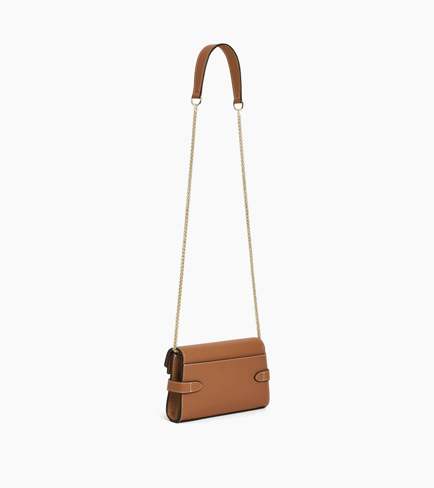 Bolso de mano doble solapa de piel texturizada Emilie