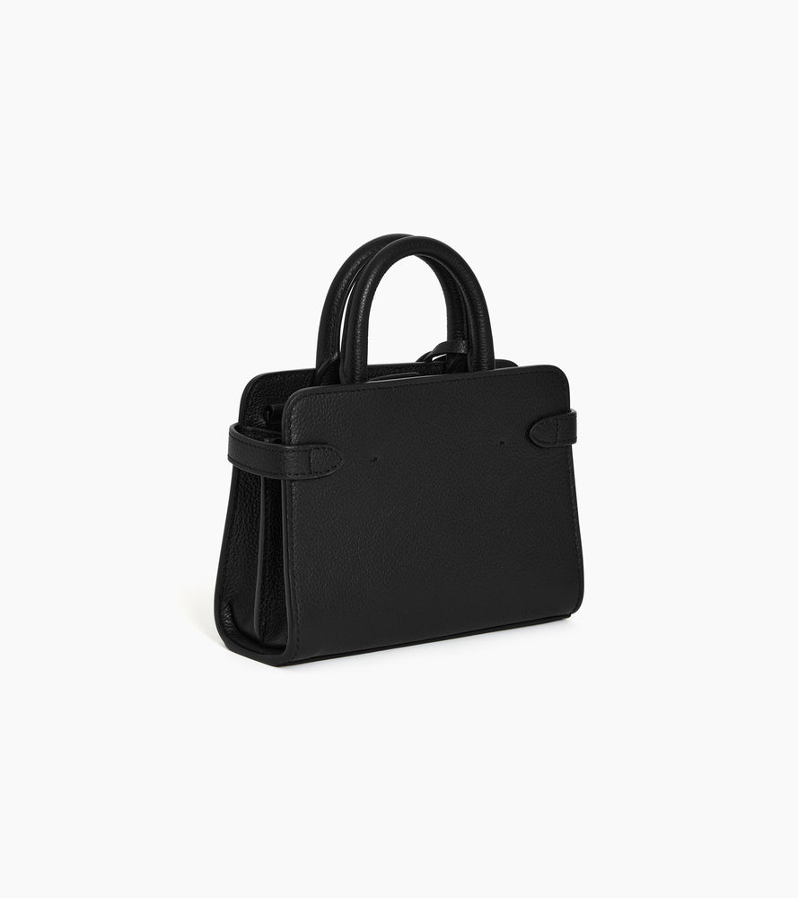 Minibolso con solapa Emilie de piel texturizada