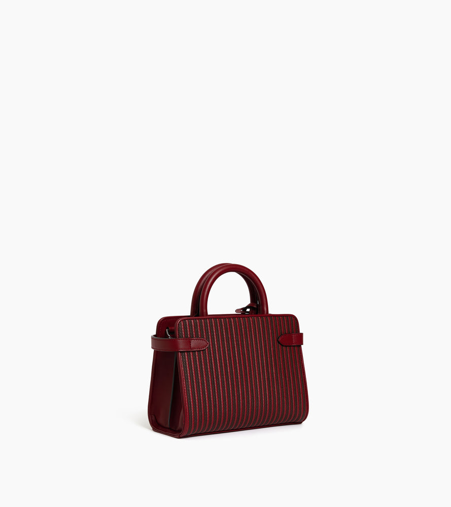 Pequeño bolso de mano Emilie en cuero trenzado