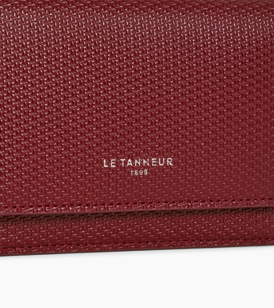 Porte cartes à rabat Emilie en cuir signature T