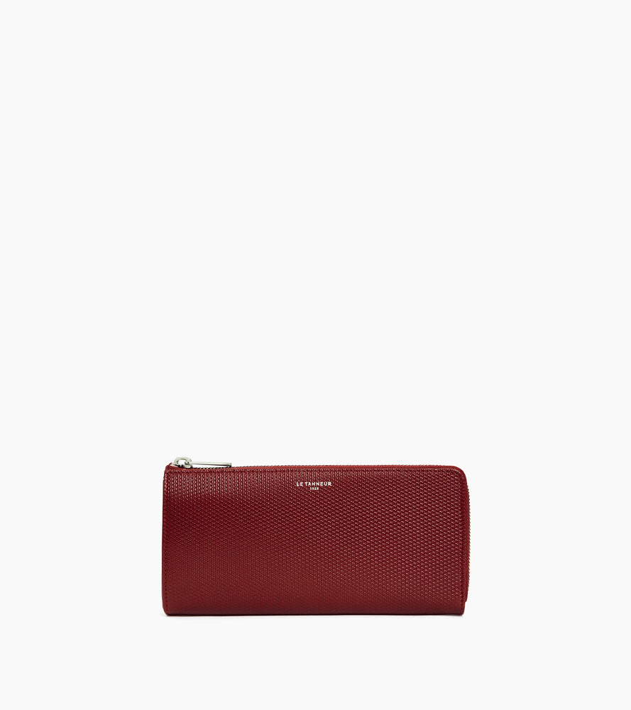 Cartera con cremallera Emilie de piel signature T
