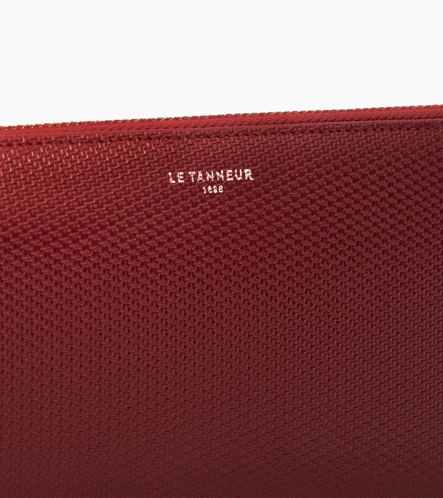 Cartera con cremallera Emilie de piel signature T
