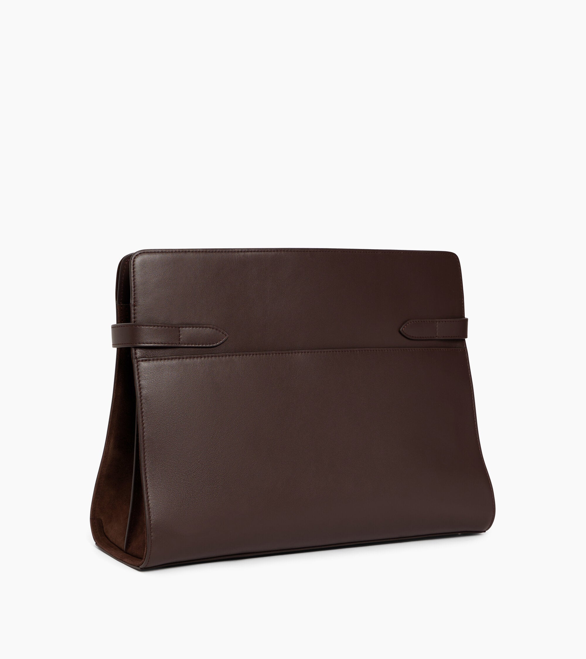 Bolsa de hombro modelo maxi Emie en cuero liso y nobuk