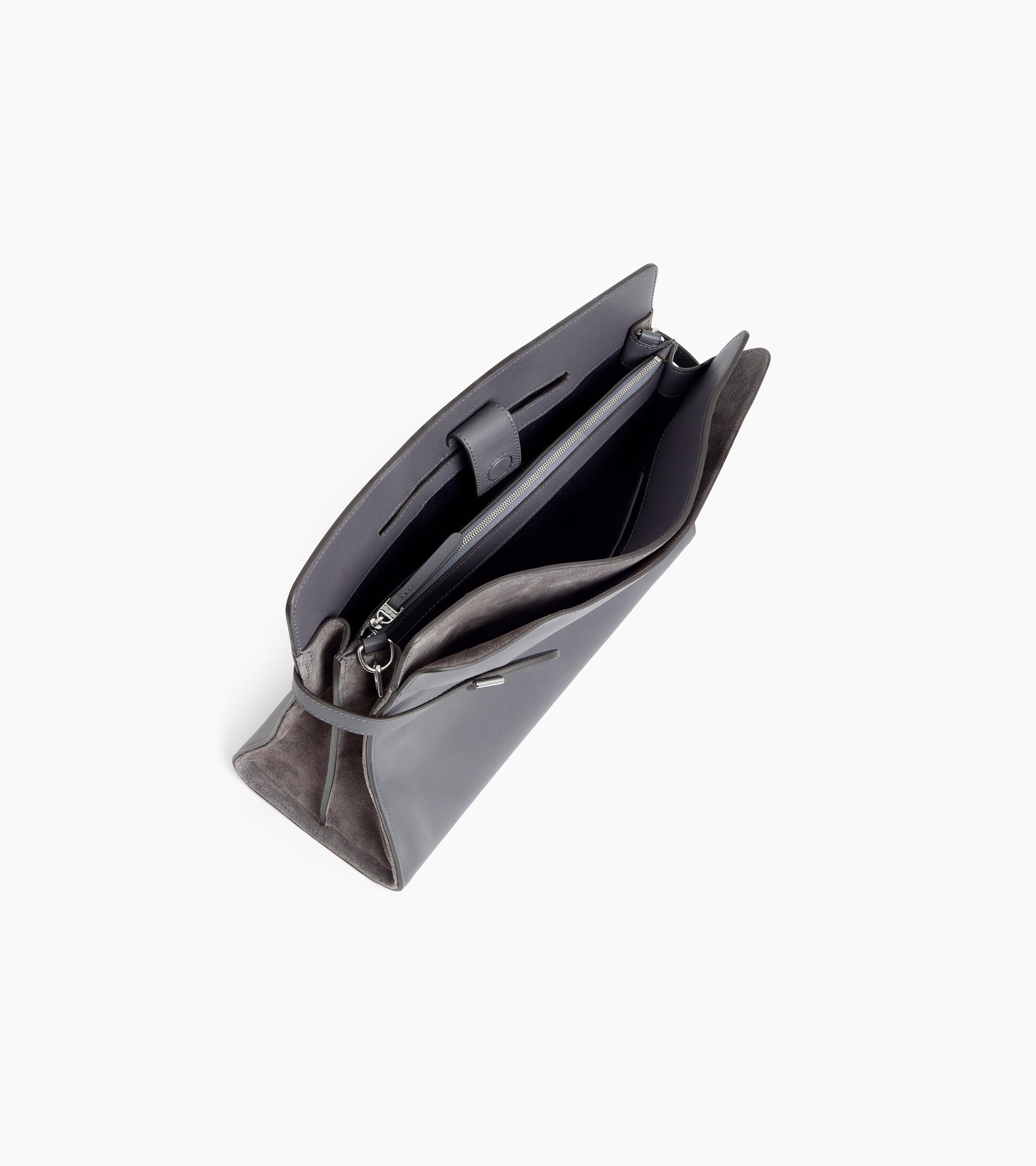 Bolsa de hombro modelo maxi Emie en cuero liso y ante