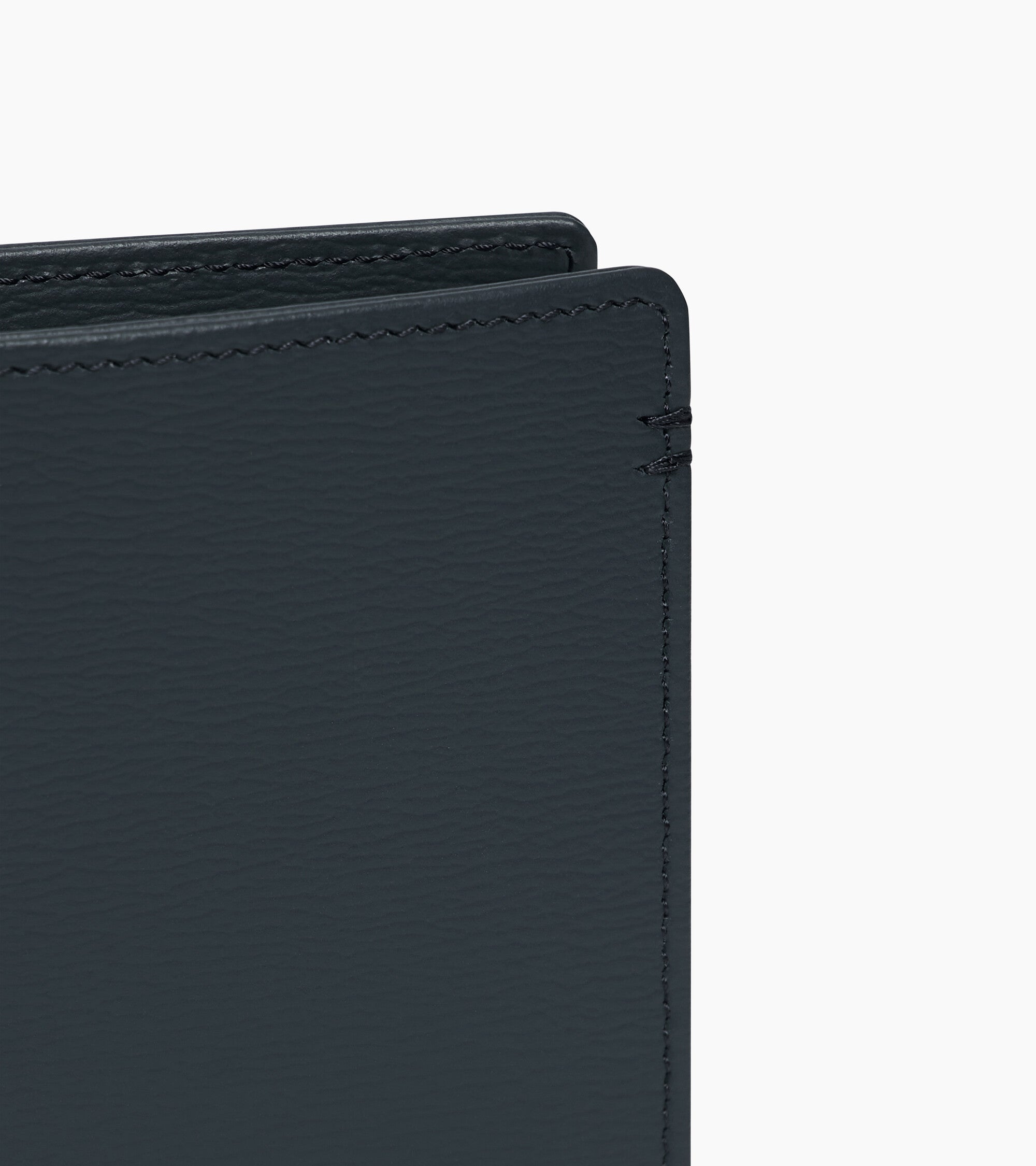 Cartera horizontal de dos secciones Lucien de piel con corcho