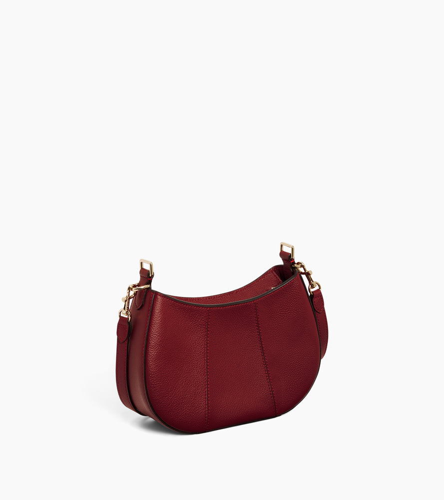 Bolso media luna pequeño Juliette de cuero granulado