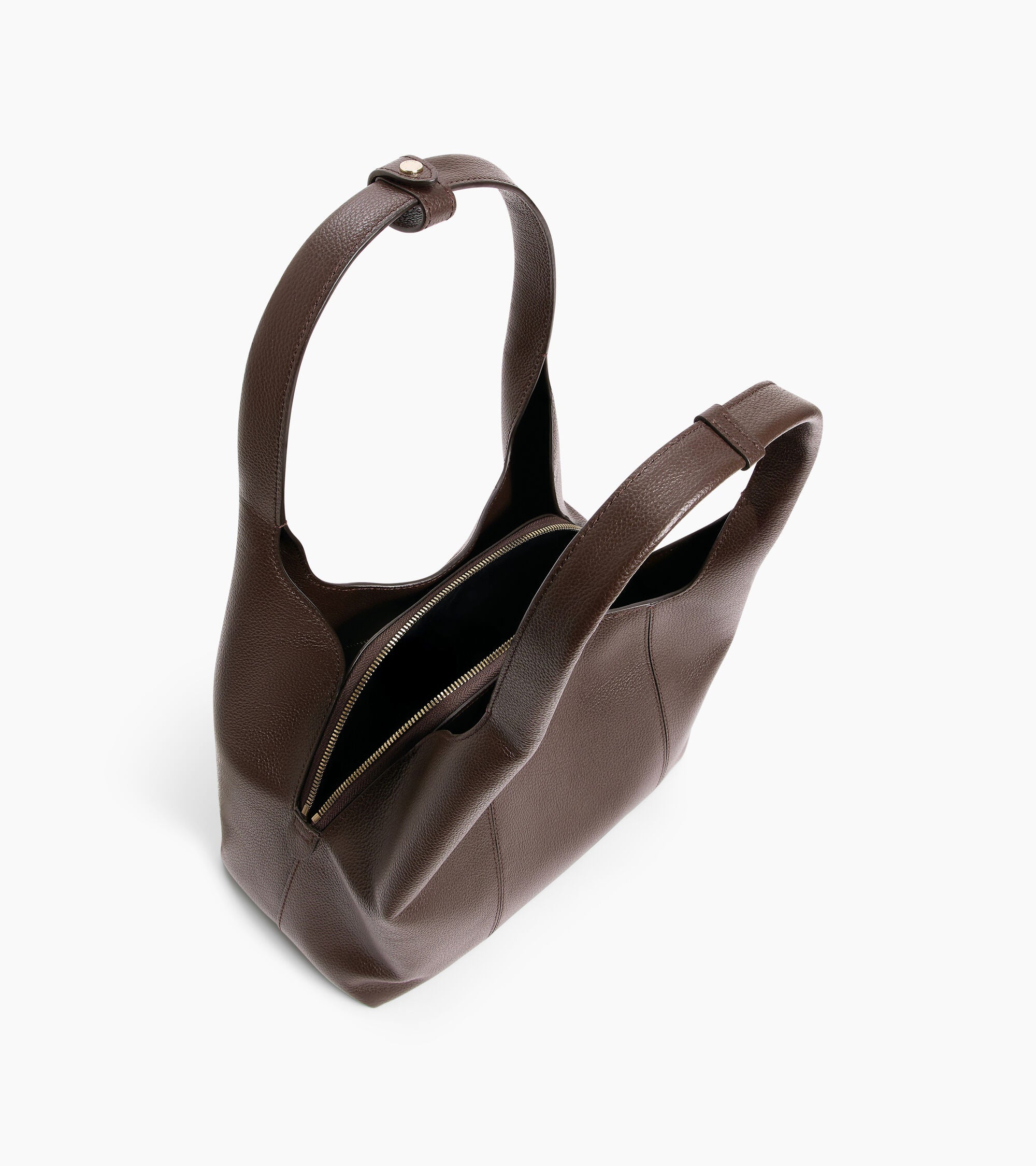 Bolso mediano Juliette de cuero granulado para llevar del hombro