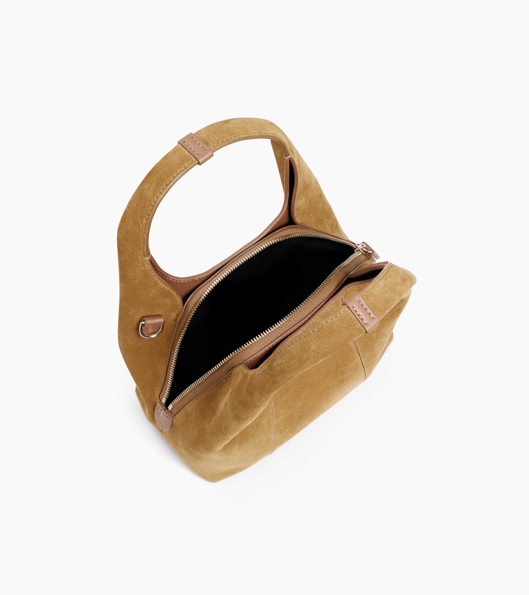 Petit sac à main Juliette en cuir refente de velours