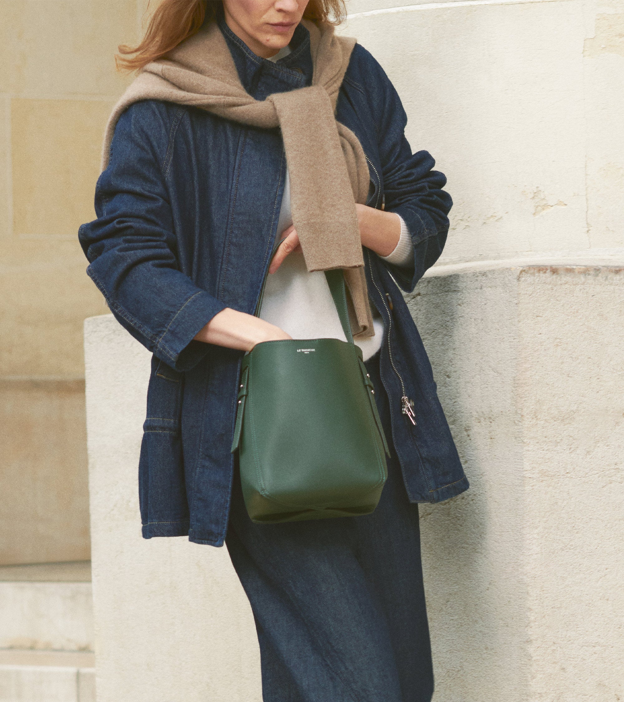 Kleine Hobo-Tasche Céleste aus Glattleder