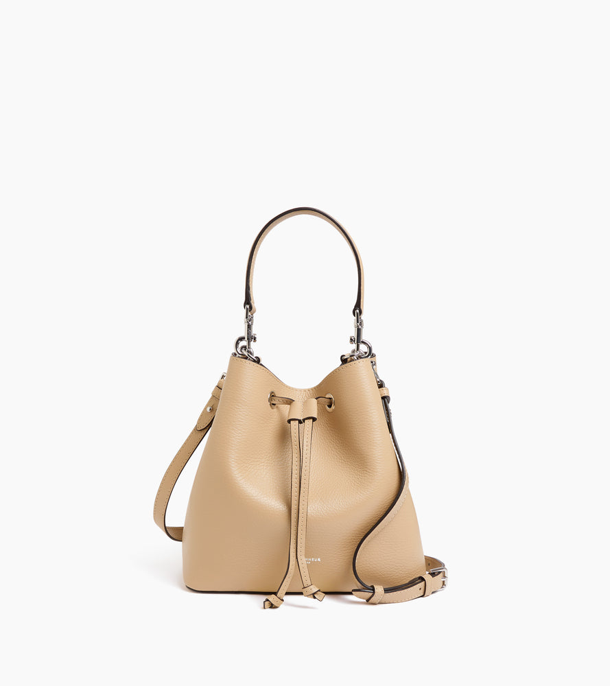 Sac seau Louise en cuir grainé