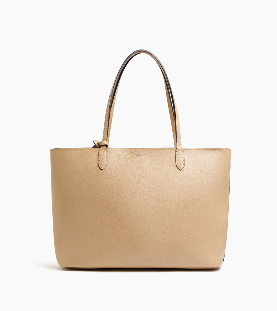 Grand sac cabas Louise en cuir grainé