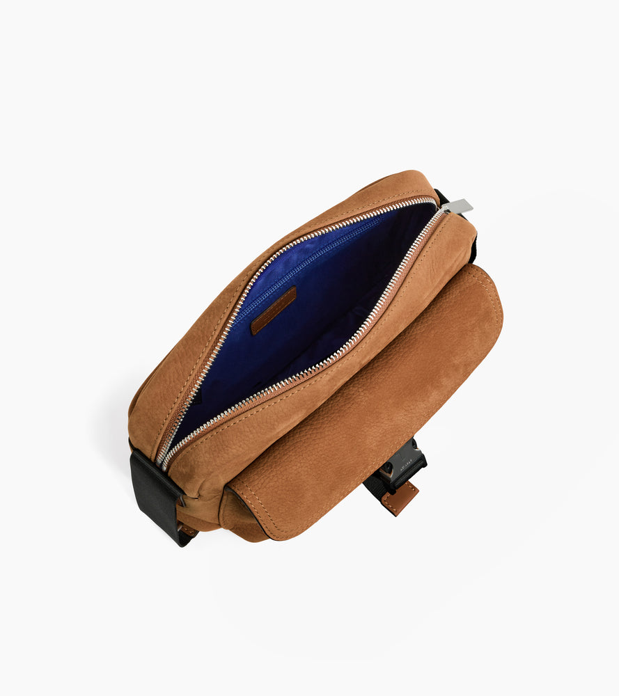 Petit sac bandoulière Maurice en cuir nubuck grainé