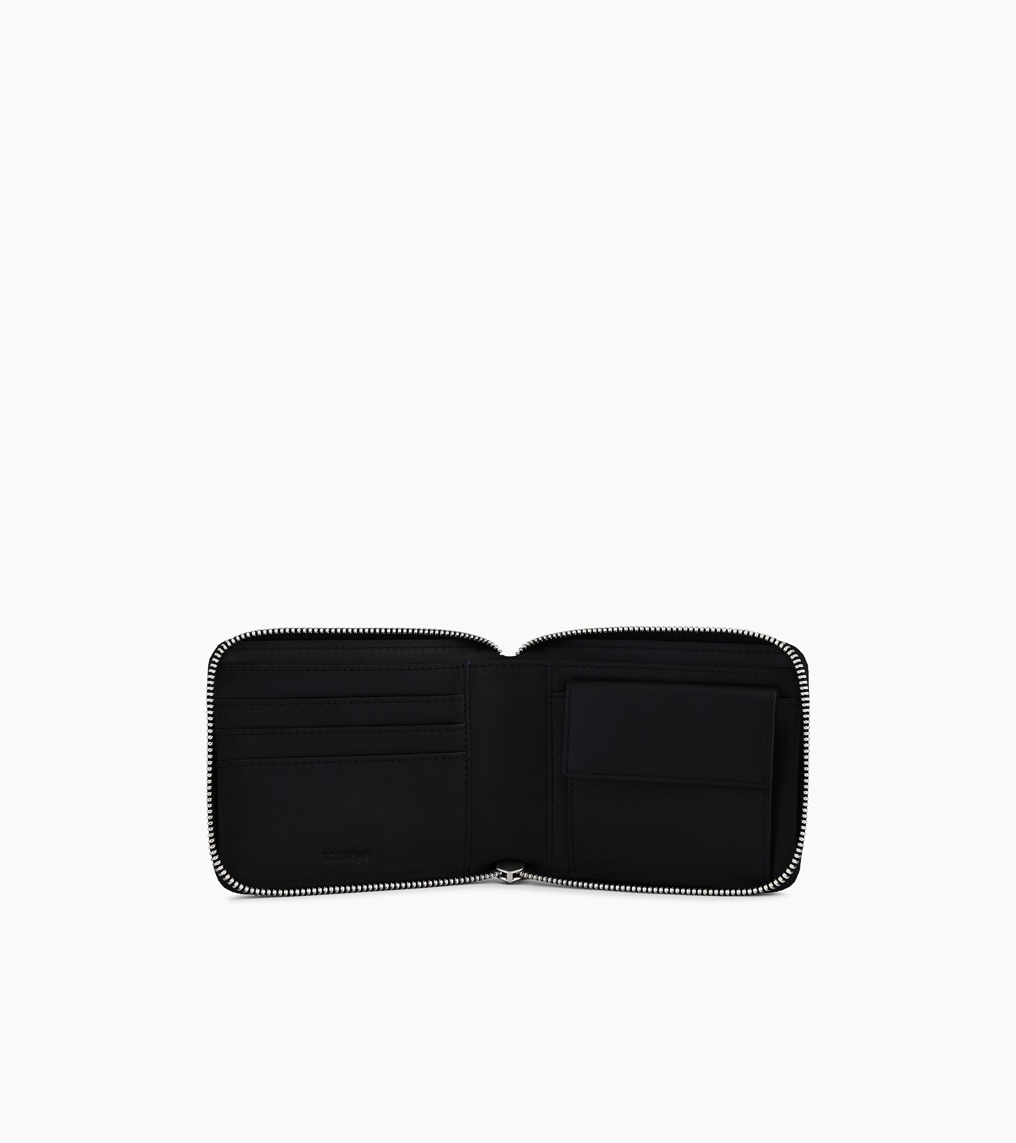 Porte monnaie zippé Maurice en cuir lisse