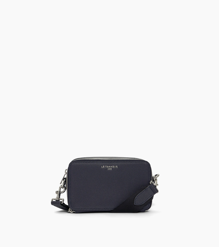Pequeño bolso de 2 compartimentos Emile en cuero con firma T.
