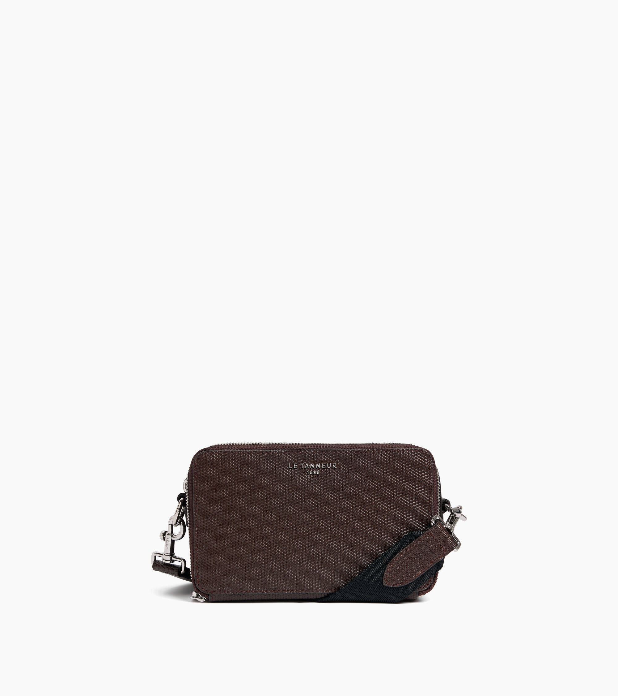 Emile small 2-compartment shoulder bag in signature T leather