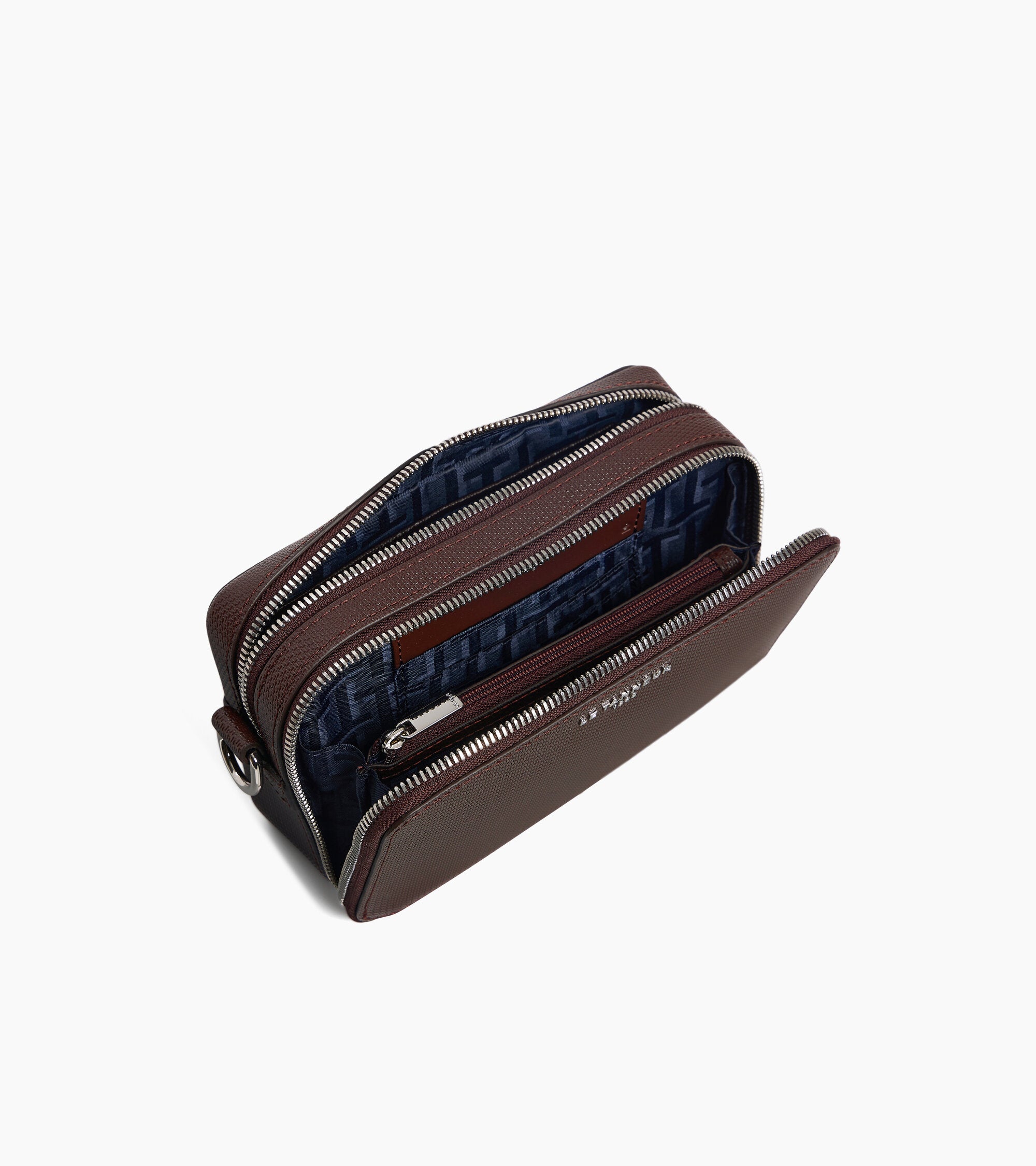 Pequeño bolso de 2 compartimentos Emile en cuero con firma T.