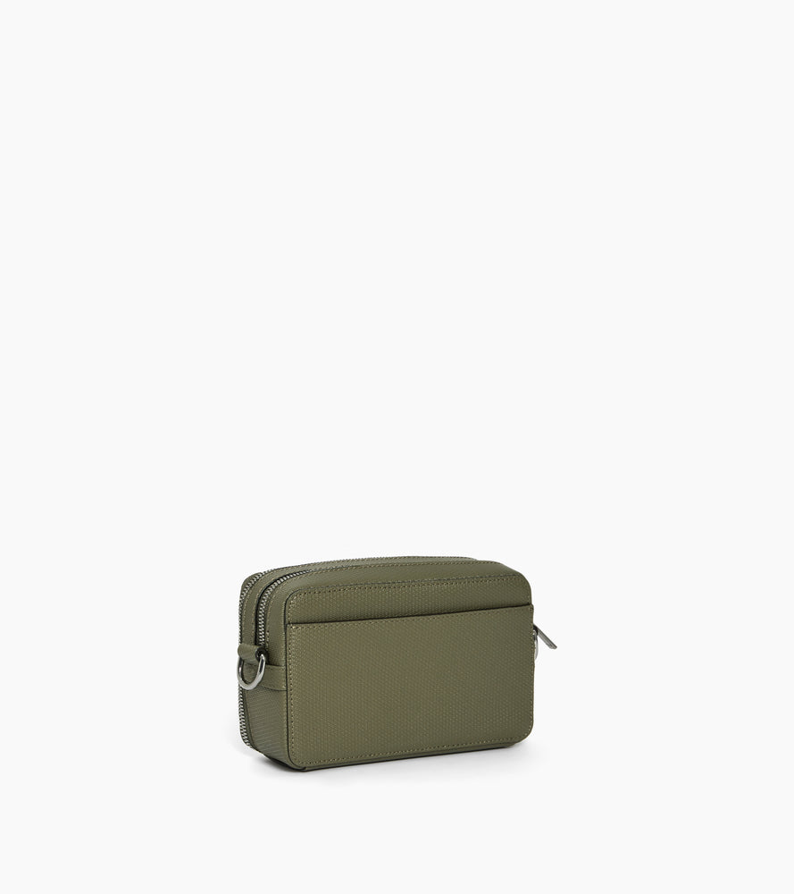 Pequeño bolso de 2 compartimentos Emile en cuero con firma T.