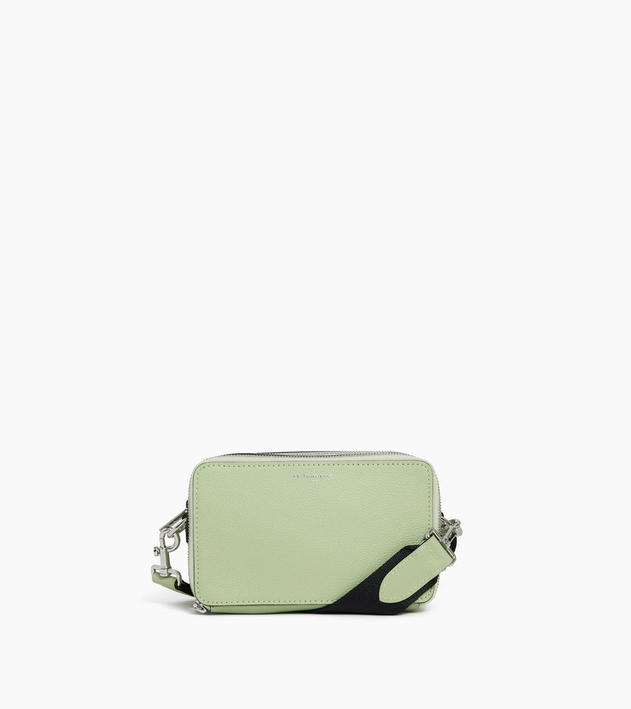 Emile small 2-compartment satchel in grained leather