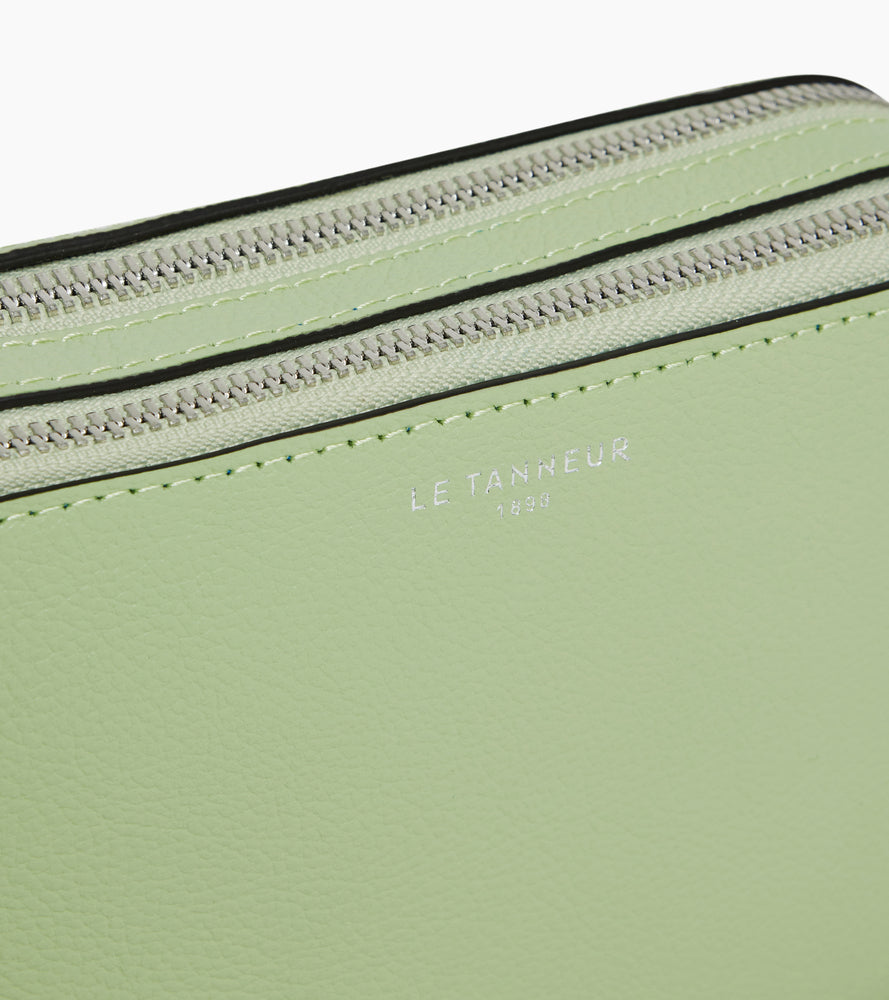 Emile small 2-compartment satchel in grained leather