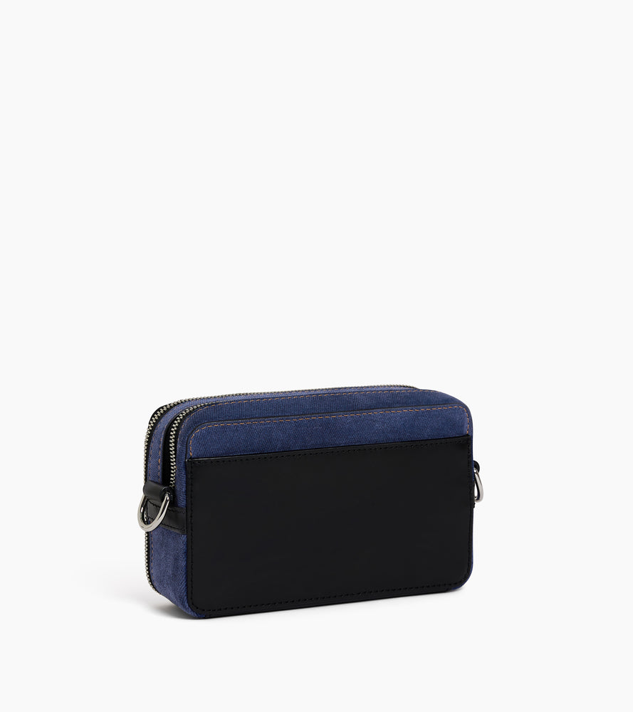 Bolso bandolera 2 compartimentos Emile de ante efecto denim