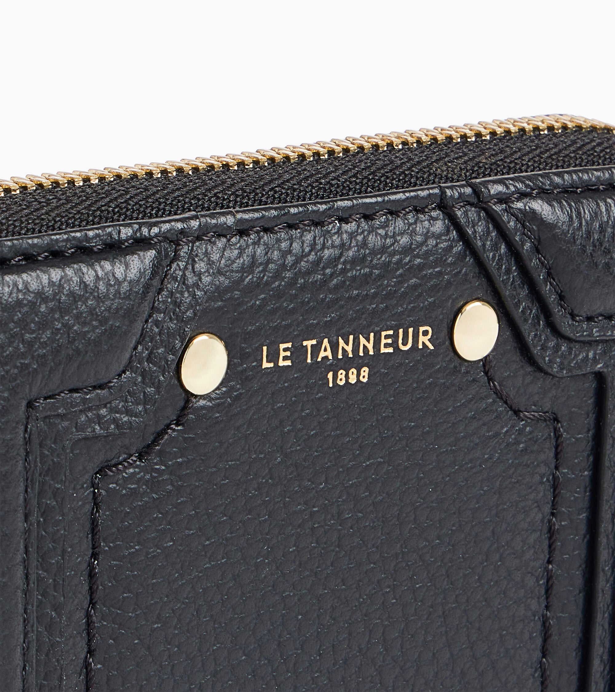 Porte cartes zippé Ella en cuir grainé