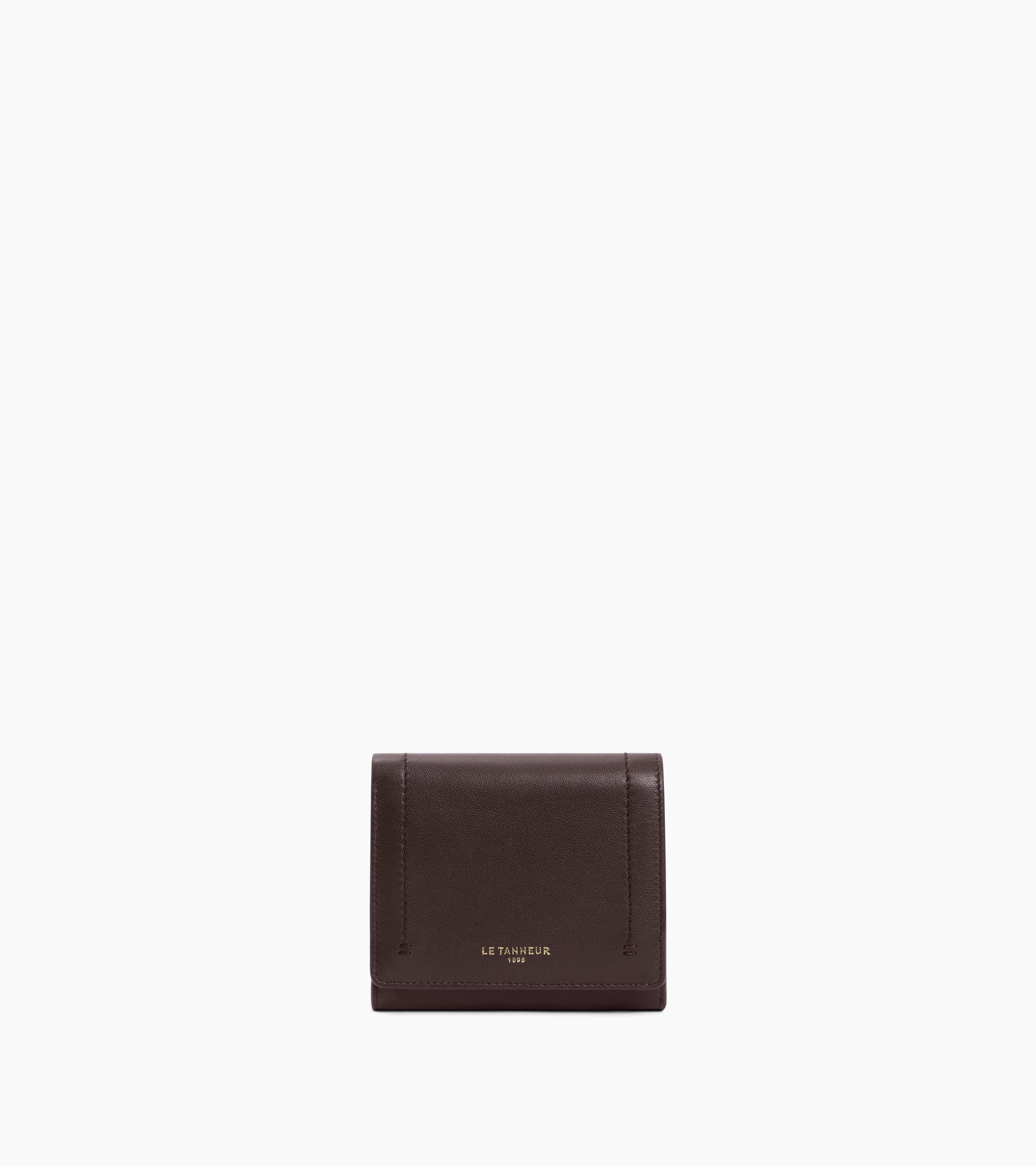 Cartera pequeña con solapa Louison de piel lisa