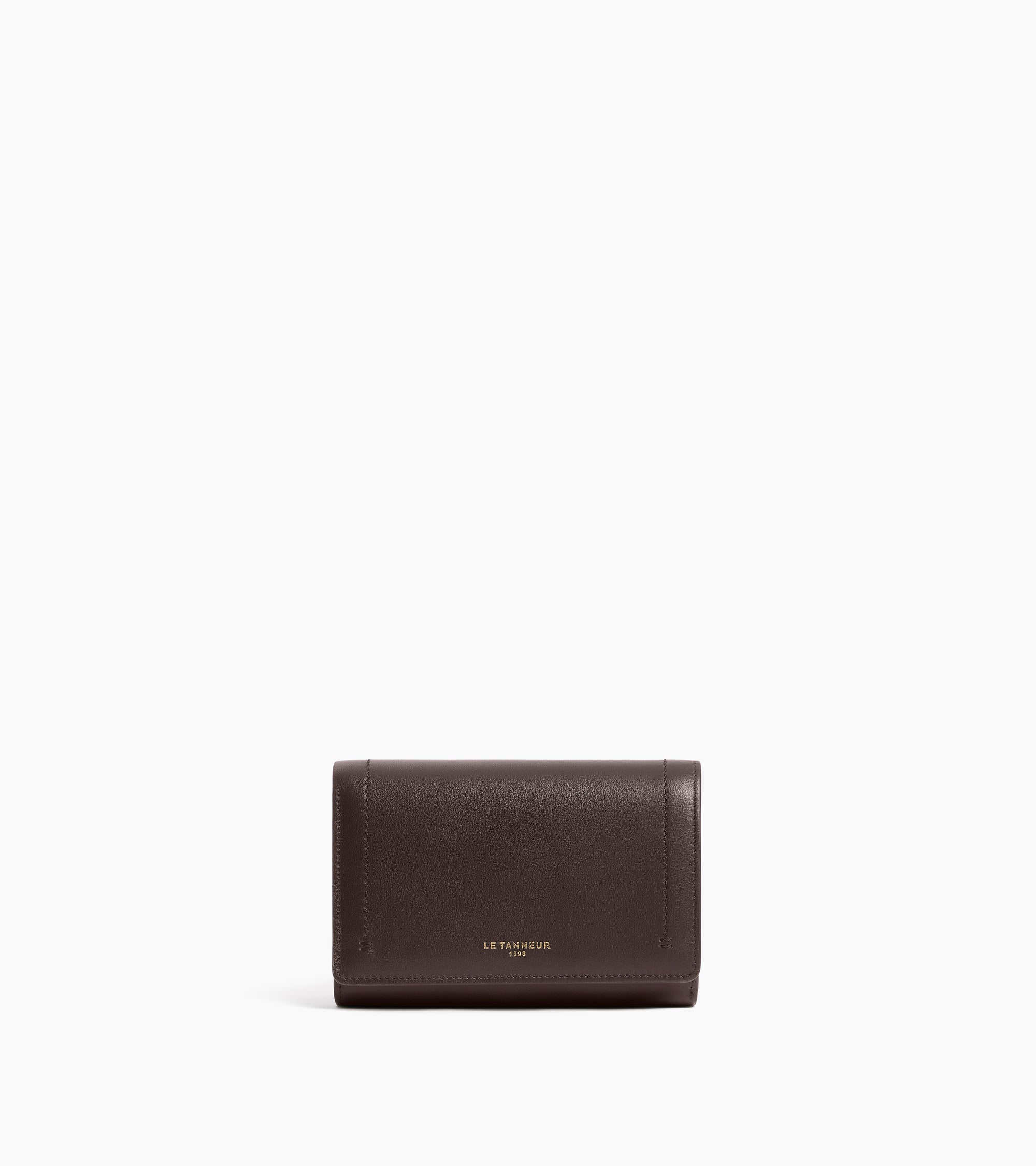Cartera pequeña con solapa Louison de piel lisa