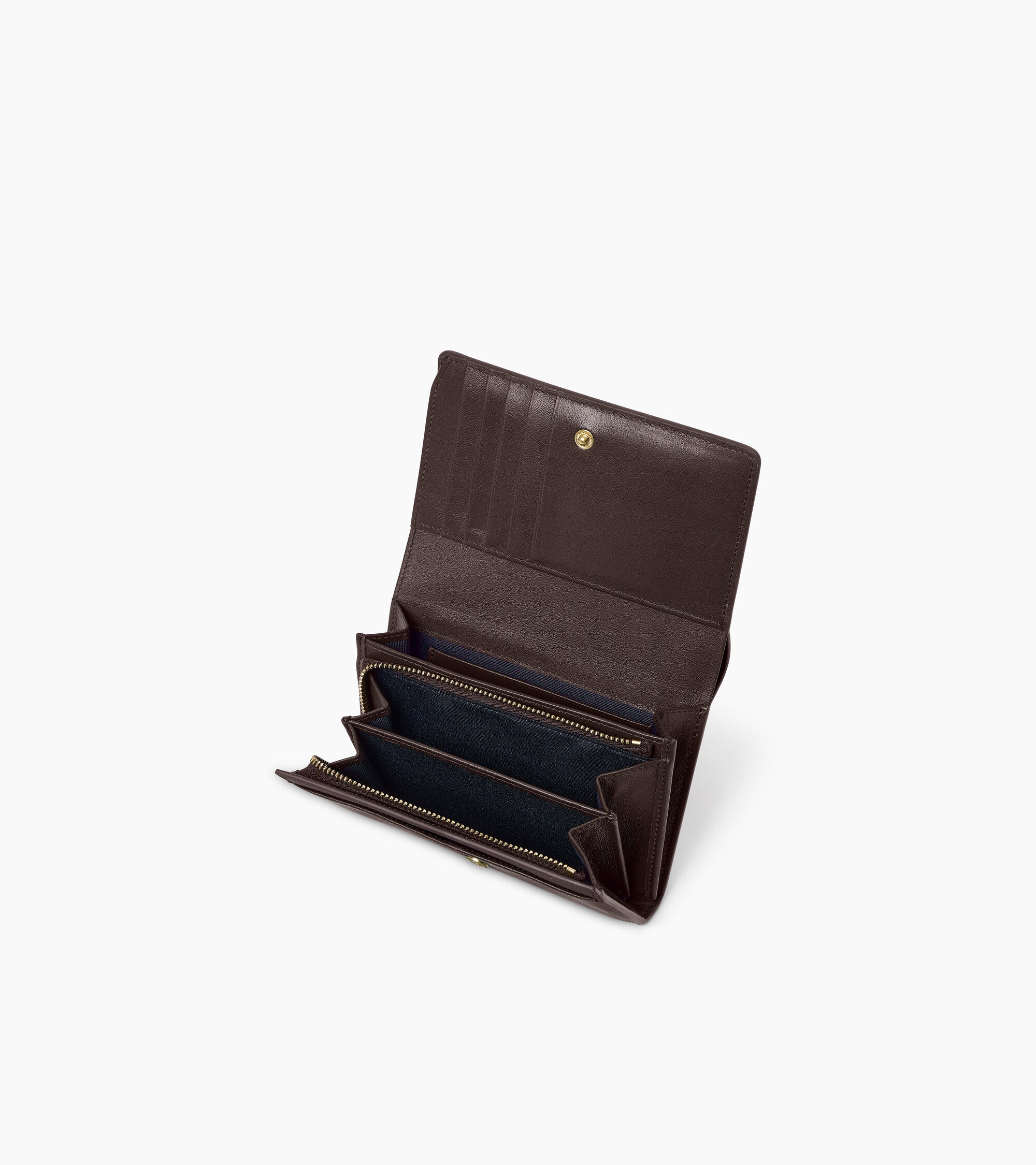 Cartera pequeña con solapa Louison de piel lisa