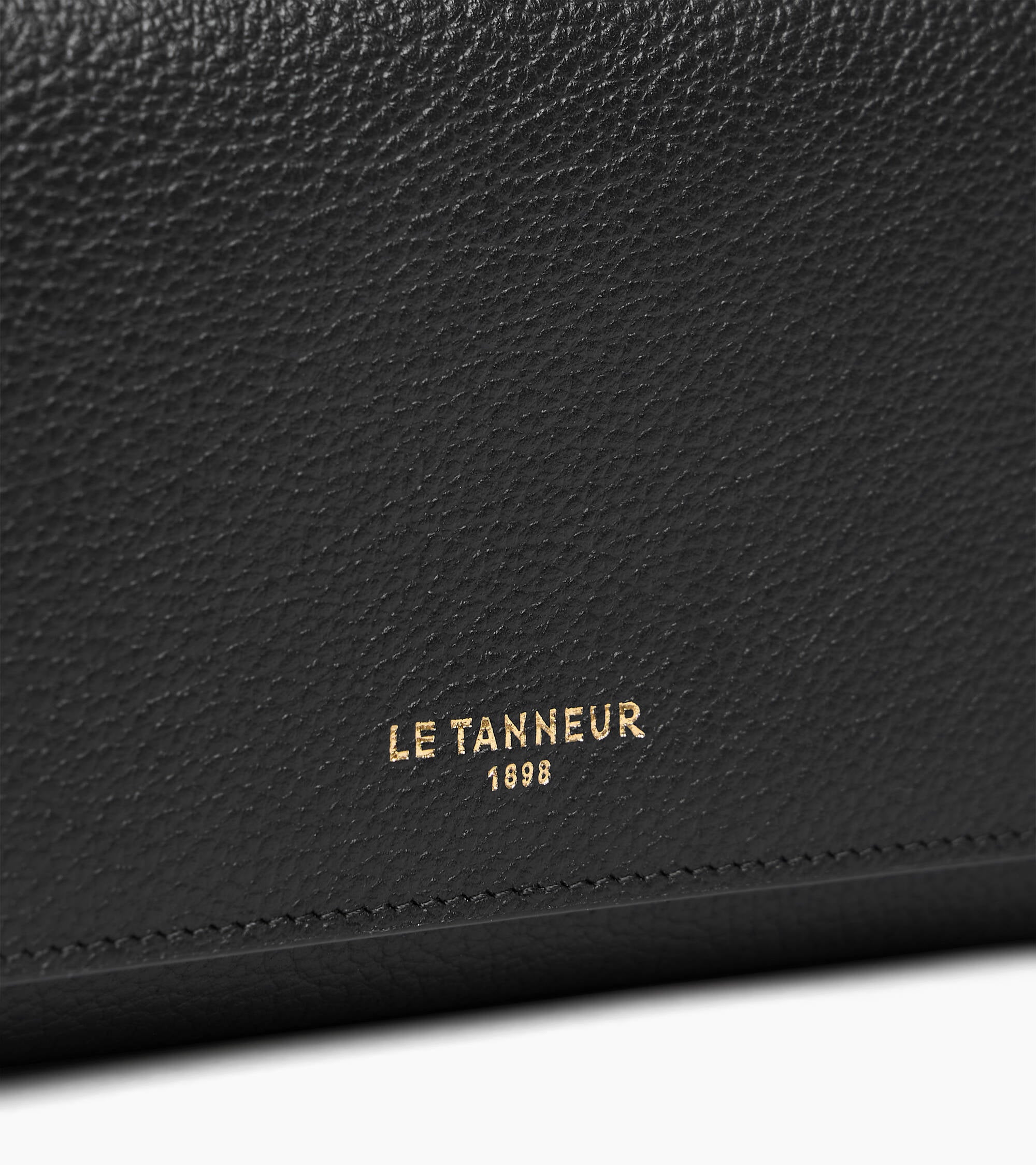 Große Brieftasche mit Klappe Louison aus genarbtem Leder