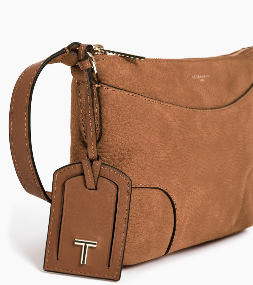 Petit sac bandoulière Romy en cuir nubuck grainé