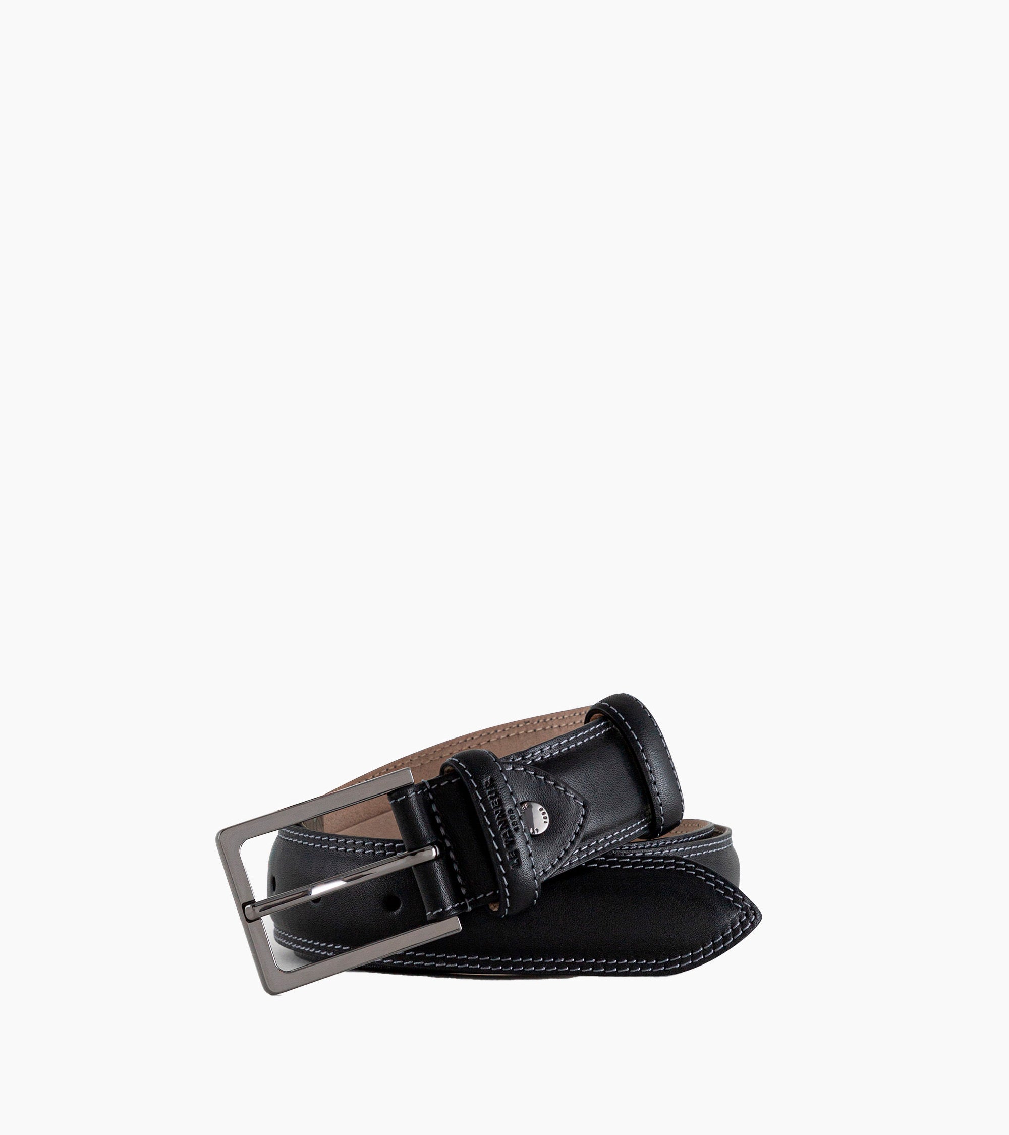 Ceinture homme avec boucle carrée Martin en cuir lisse